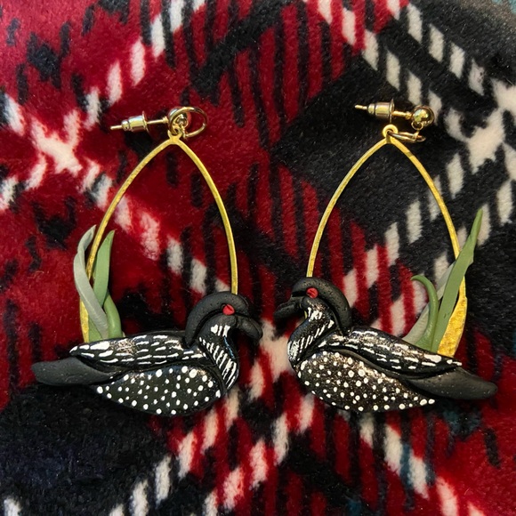 HANDMADE Polymer Clay Loon Earrings - Picture 3 of 7